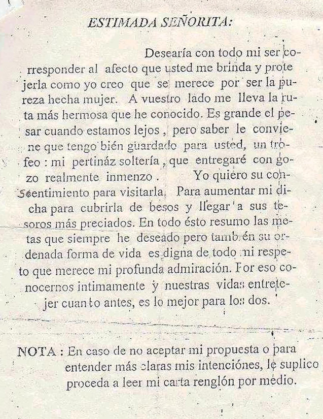 Carta Amor